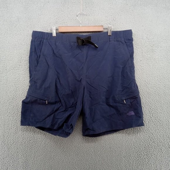 The North‎ Face Swim Trunks Mens Large Navy Blue Nylon Cargo Pockets - Picture 1 of 10